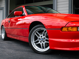Five-Spoke Wheels on Red BMW 850Ci