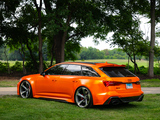 Orange Audi RS6 on the Grass