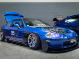 Slammed Honda del Sol at Tuner Evo Chicago