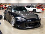 Black Honda S2000 with Work Meister S1 Wheels