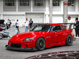 Red Honda S2000 with Carbon Fiber Lip