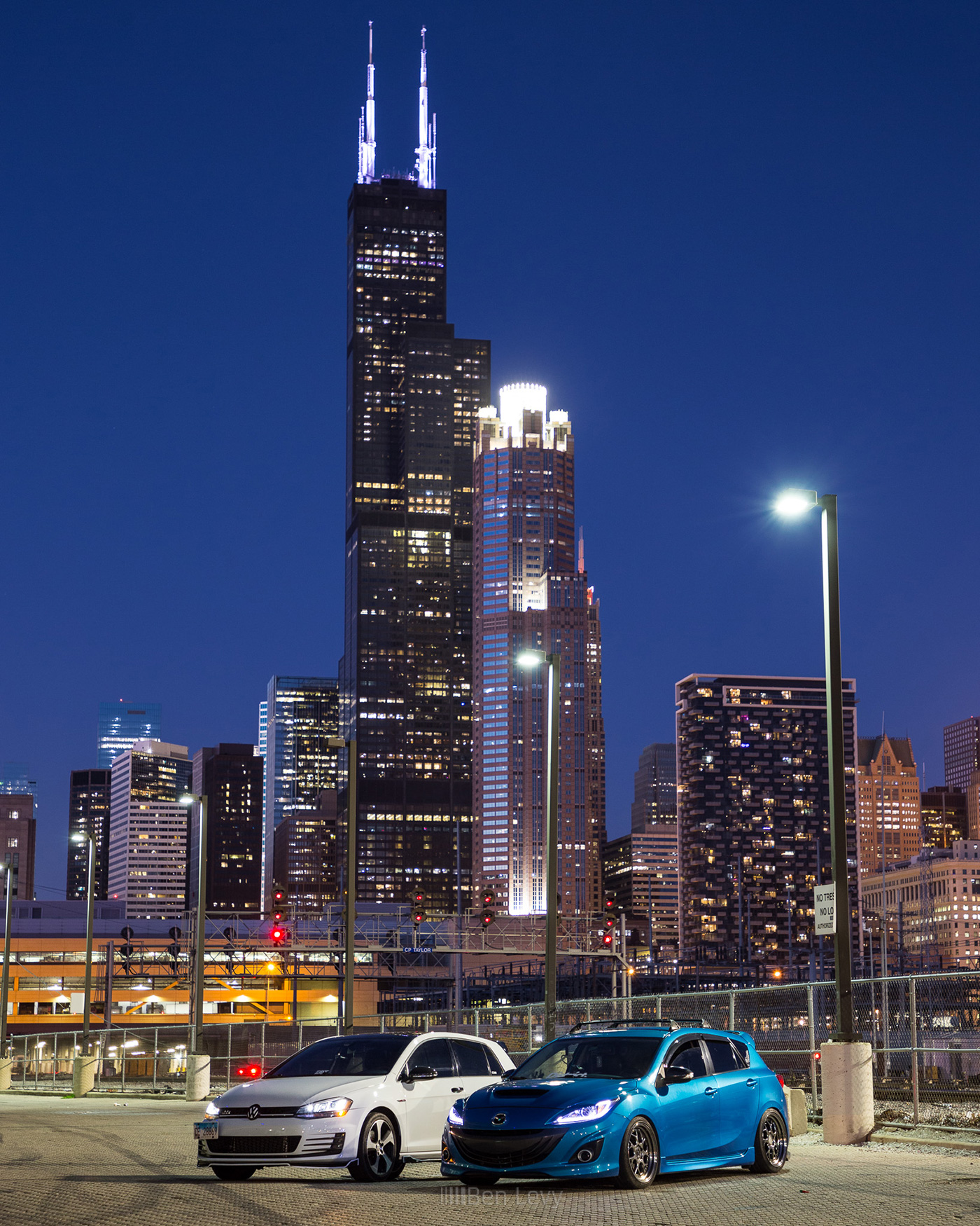 Car Photoshoot with the Sears Tower in Background