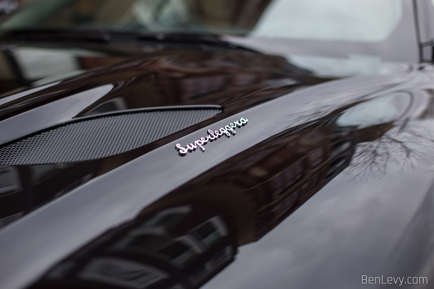 Superleggera hood logo on  Aston Martin DBS