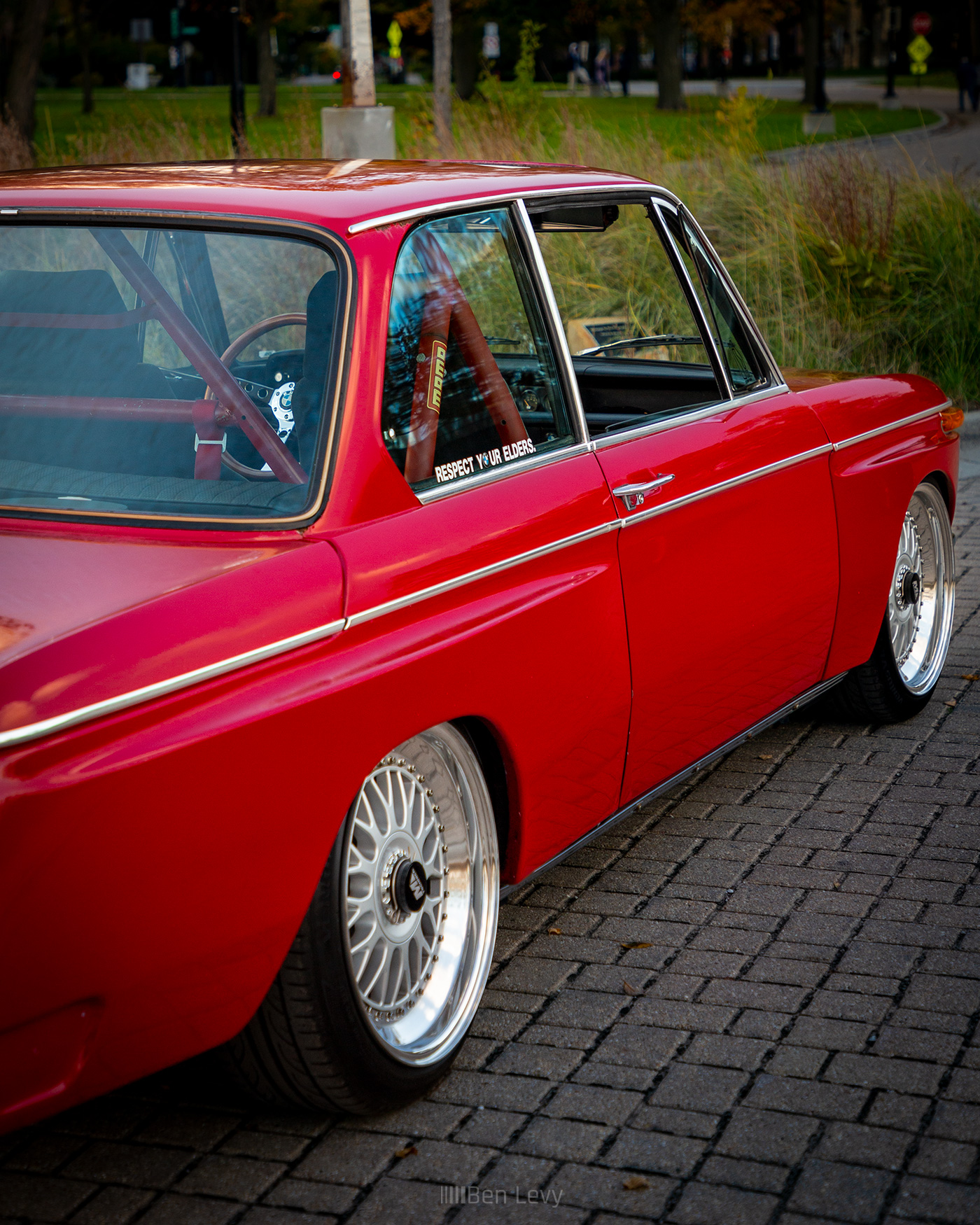 Wide Fenders on Red BMW 2002