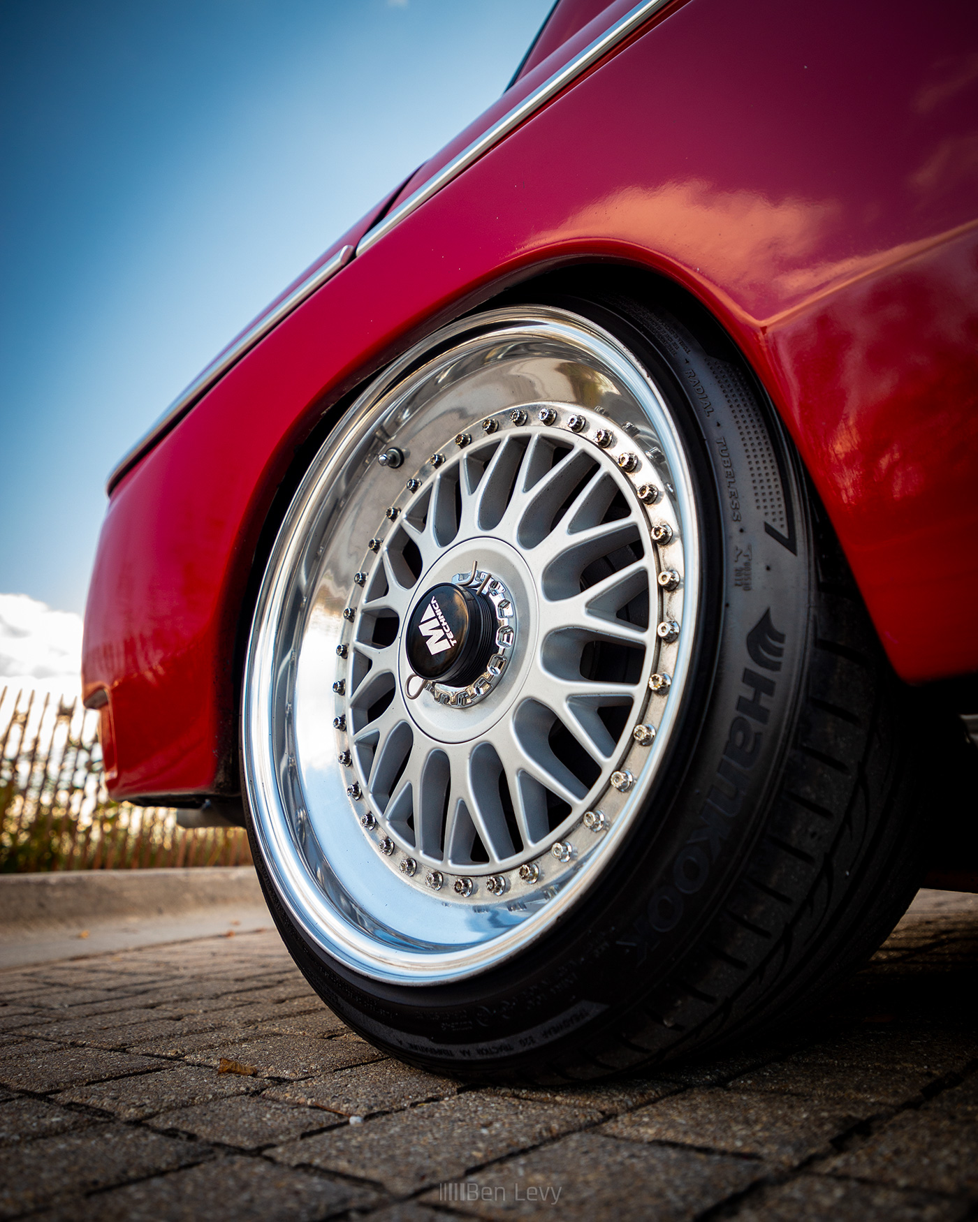 M Technica Wheel on Red BMW 2002