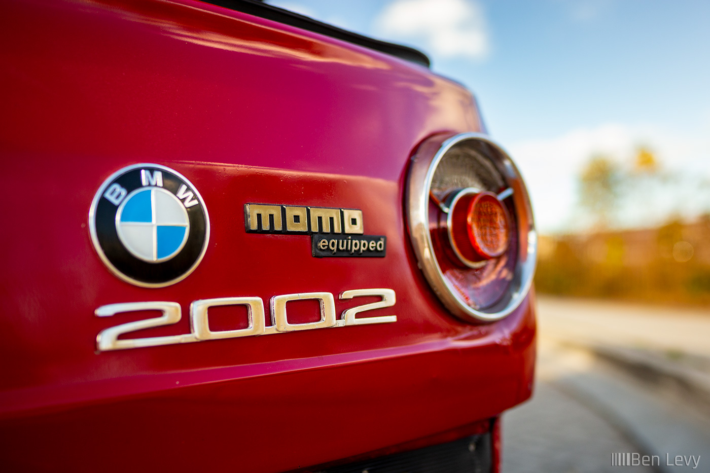 2002 Emblem on Red E10 BMW