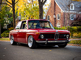 Red BMW 2002 with Wide Fenders