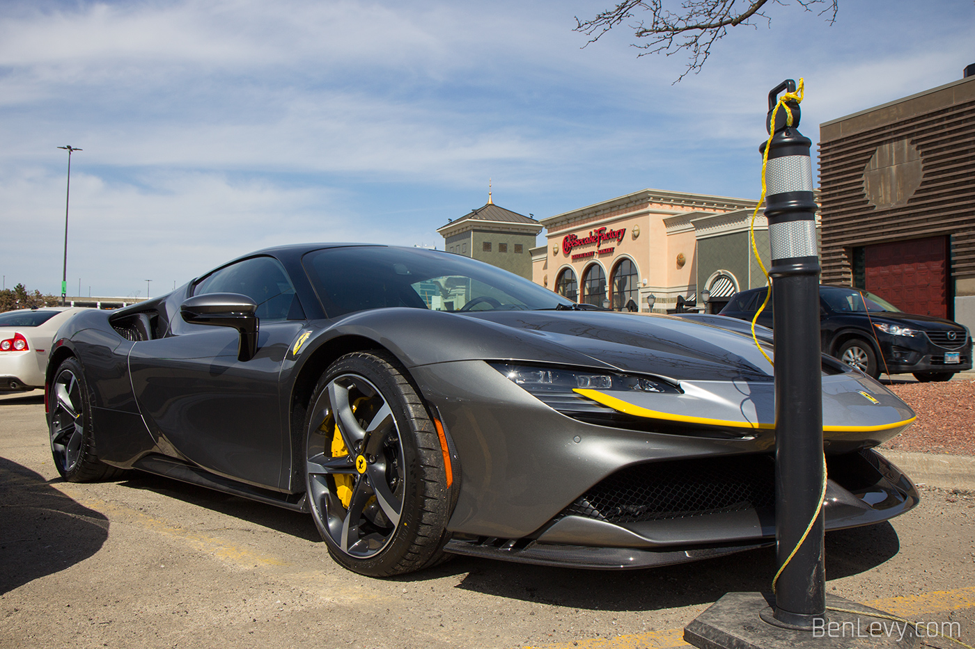 Silver Ferrari SF90 Stradale with Assetto Fiorano Package