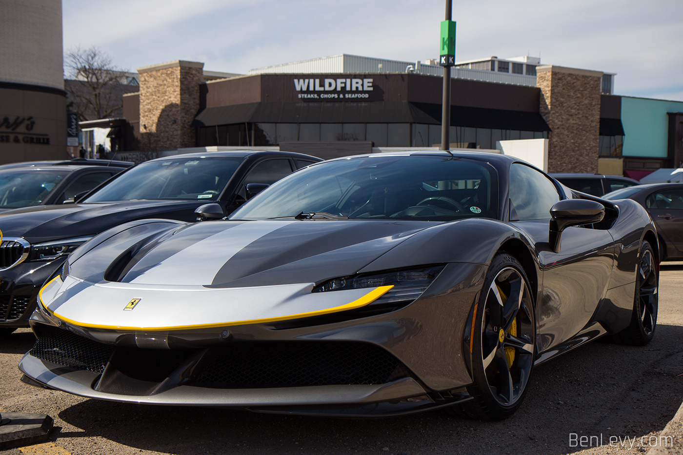 Ferrari SF90 Stradale parked at Oakbrook Mall