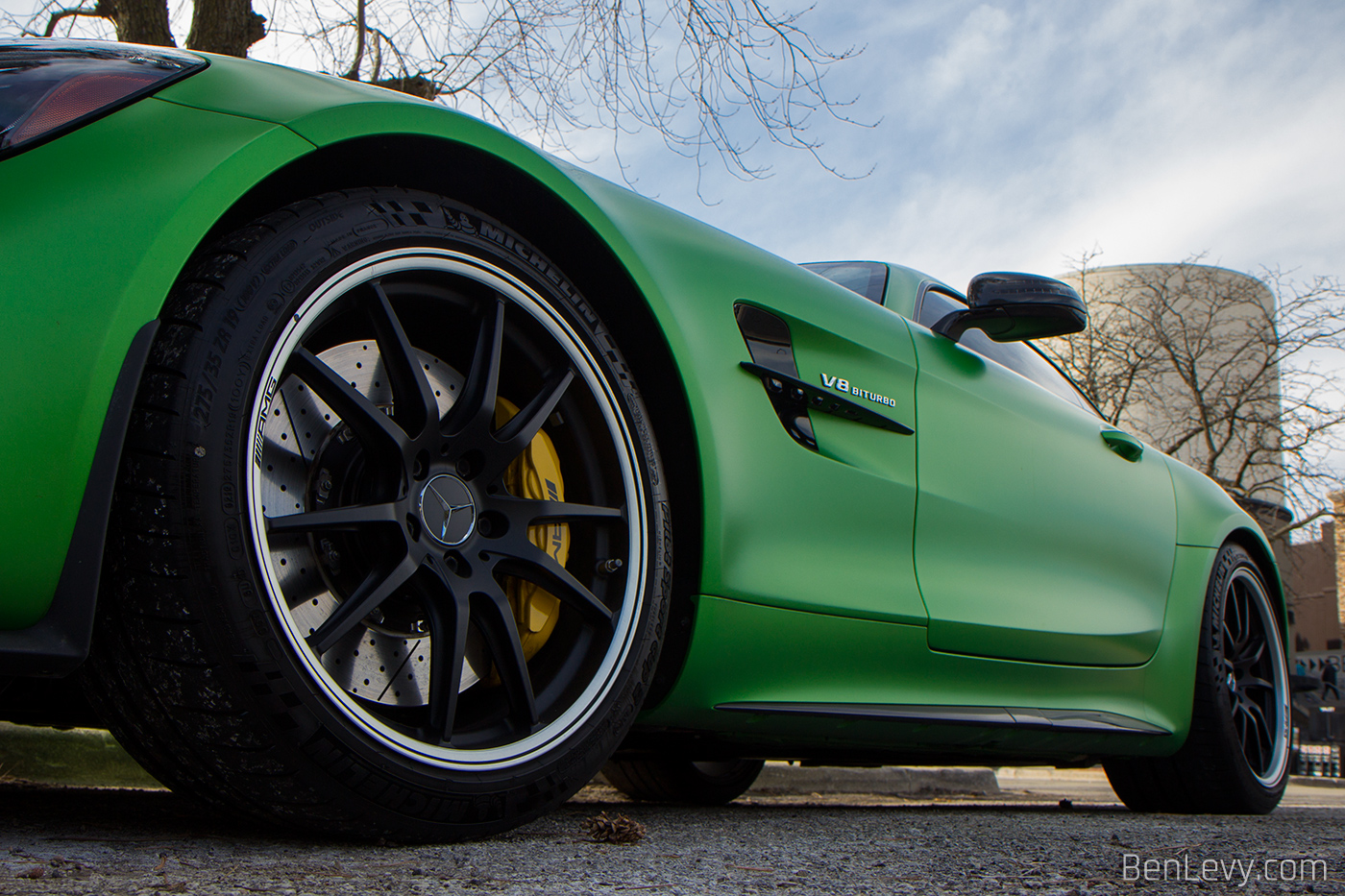 Low Angle of Green AMG GT R
