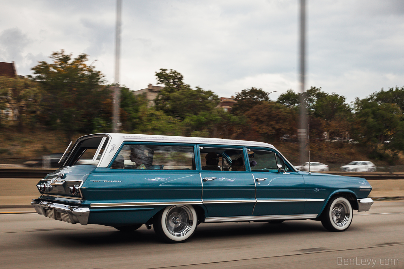 Chevy Bel Air Wagon on the highway