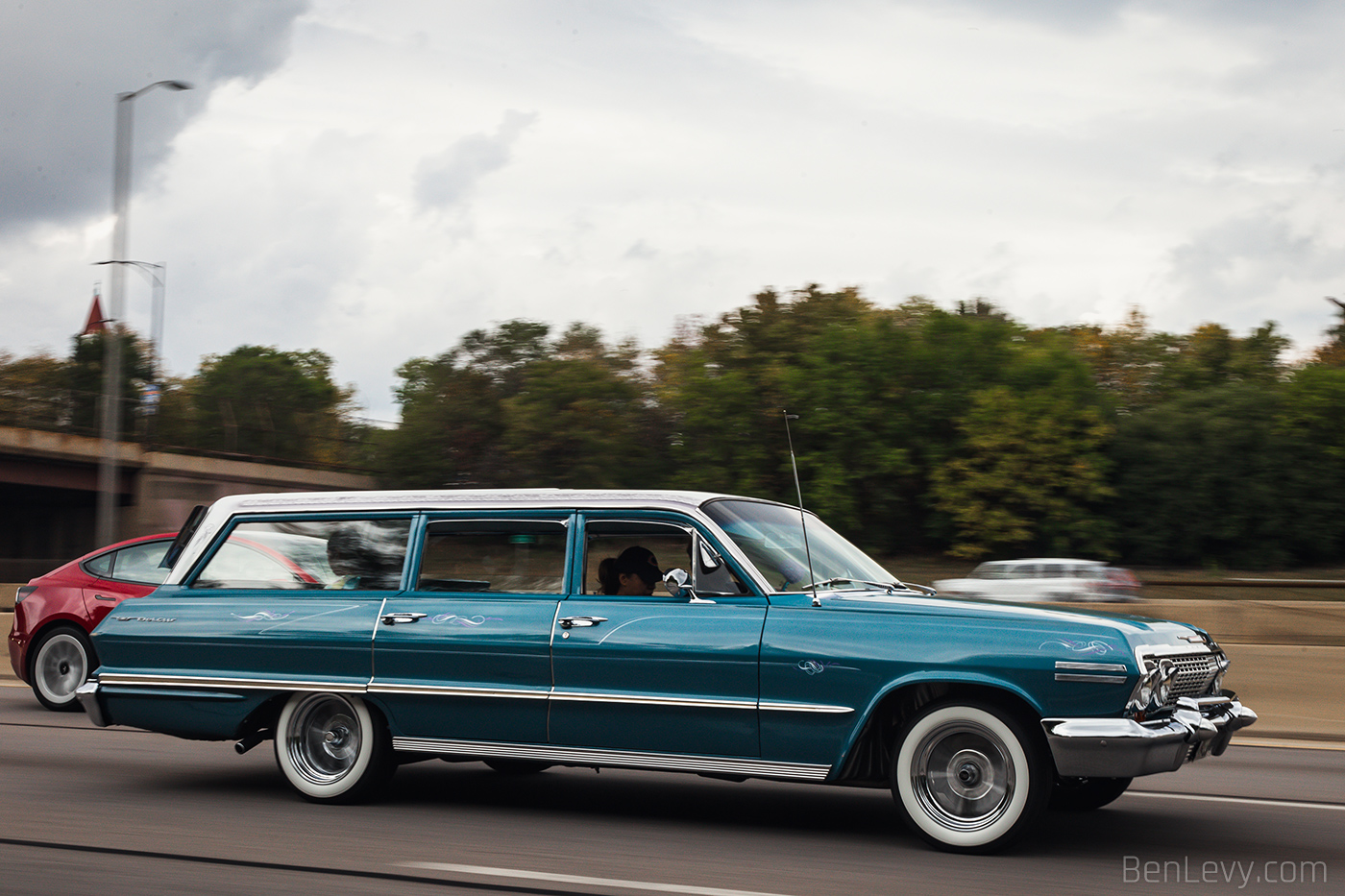 Chevy Bel Air Wagon on the highway