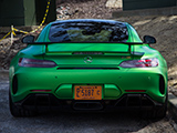 Rear of Green AMG GTR Coupe