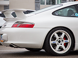 White Volk Racing TE37 wheel on 911 GT3