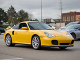 Yellow Porsche 996 Turbo