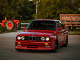 Front of Clean Red E30 BMW M3