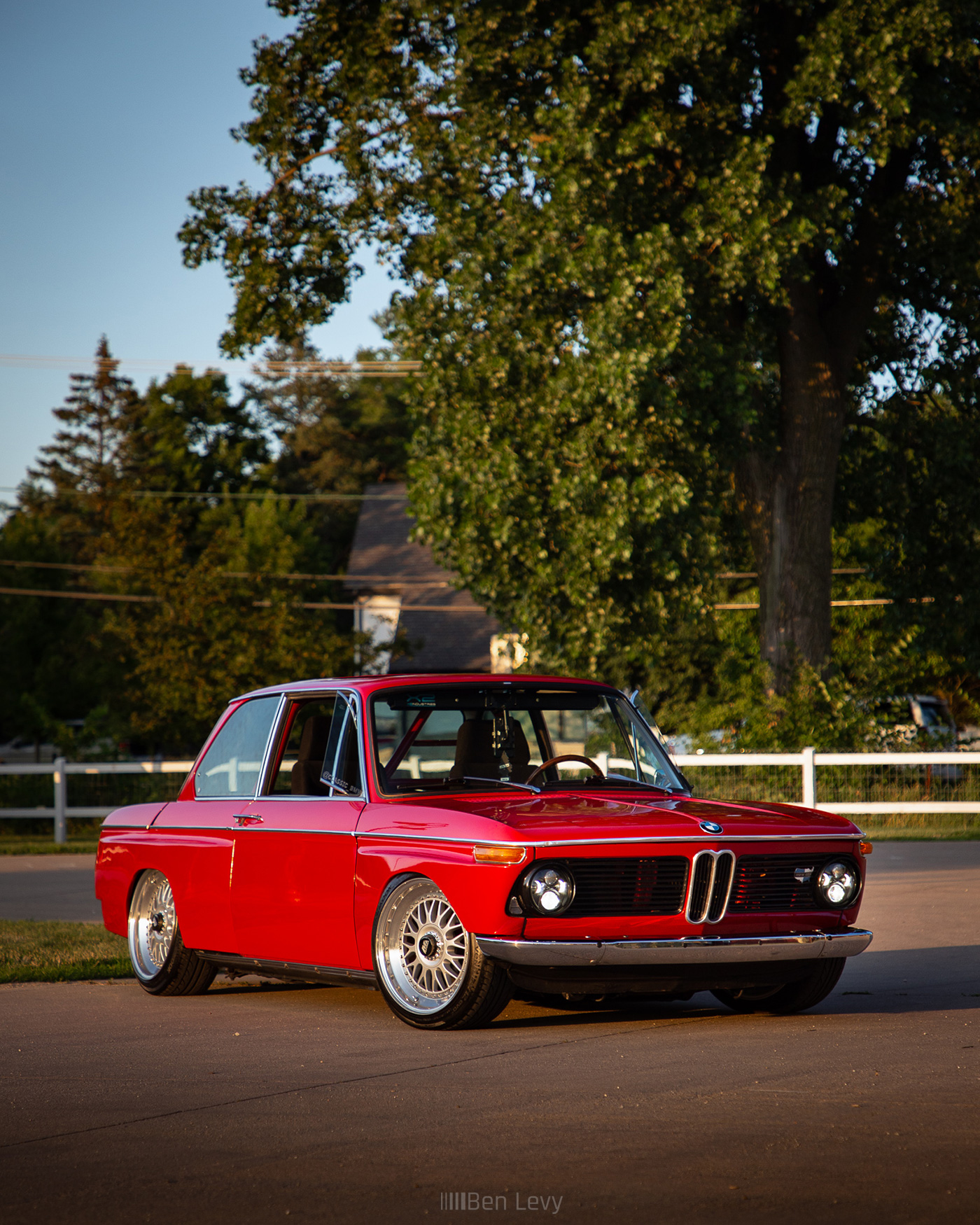 Bagged BMW 2002 in Red