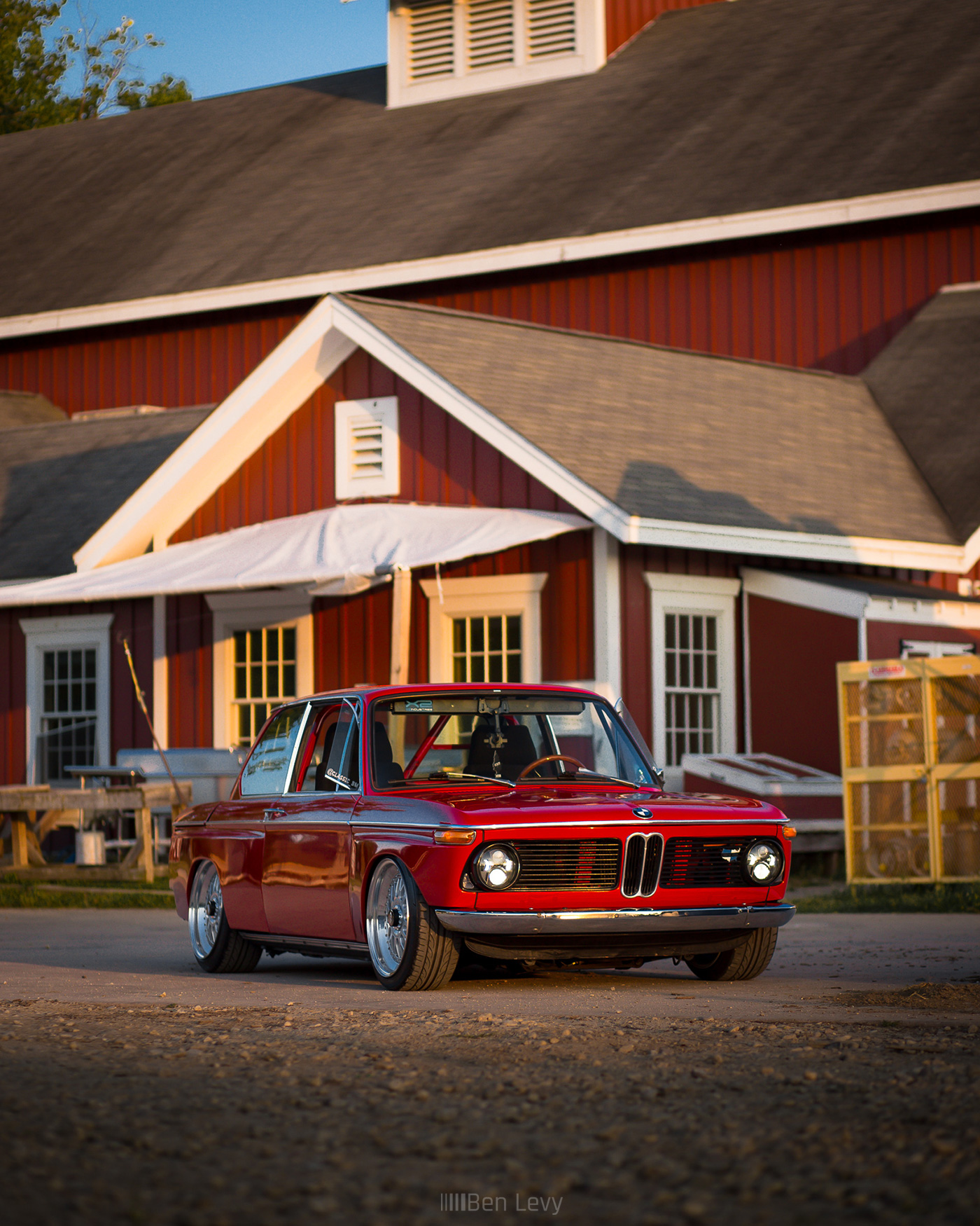 Red BMW 2002 at a Chicagoland Farm