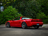 Red Acura NSX with Trees in the Background