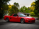 Red Acura NSX at a Park in a Chicago Suburb