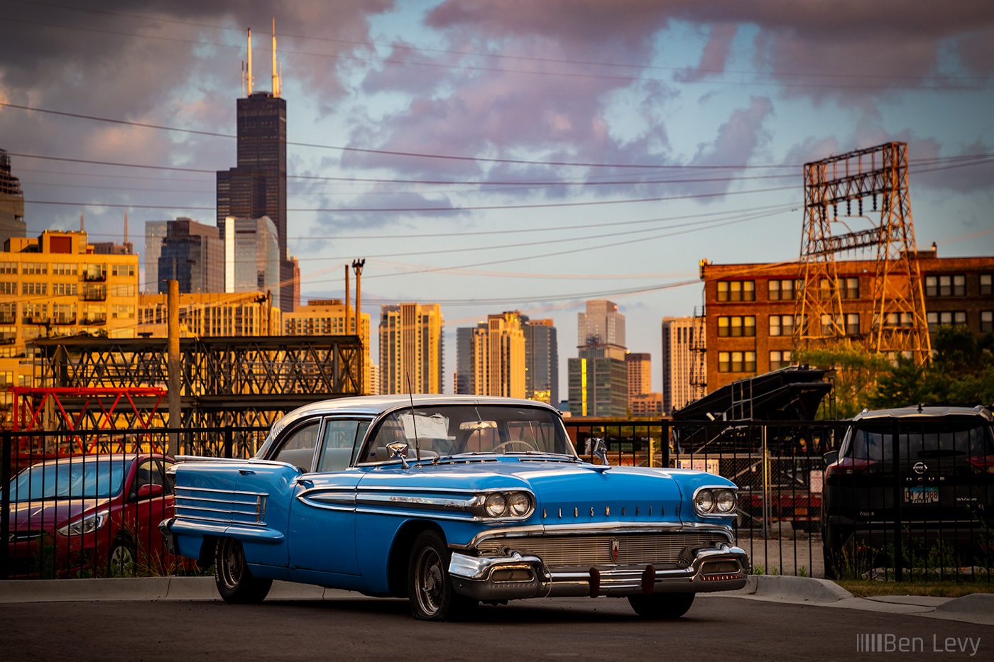 Blue Oldsmobile Super 88 in Chicago