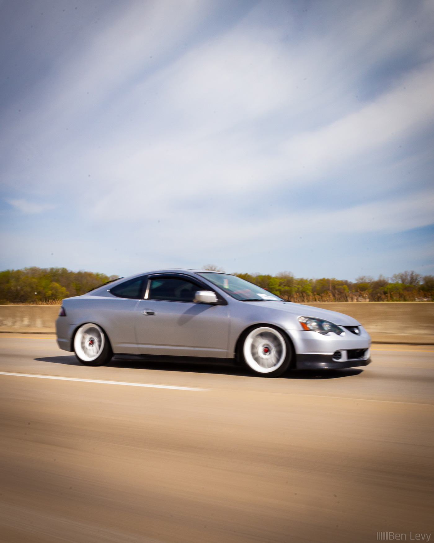Roller of Silver Acura RSX