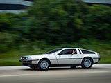 Delorean Driving on the Highway