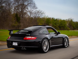 Black Porsche 911 with Aerokit