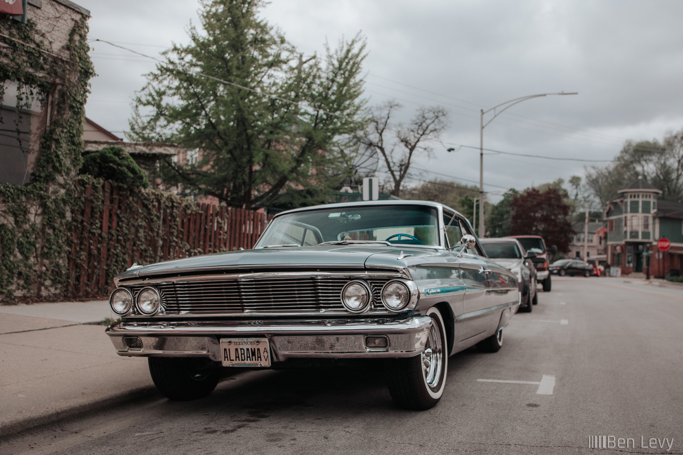 Blue Ford Galaxie 500 on a Street in Forest Park, IL