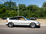 White Honda CRX on the Highway