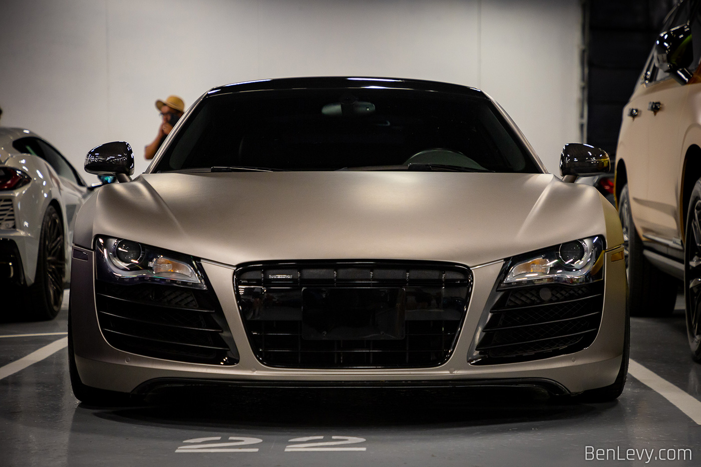 Front of Audi R8 with Grey Wrap