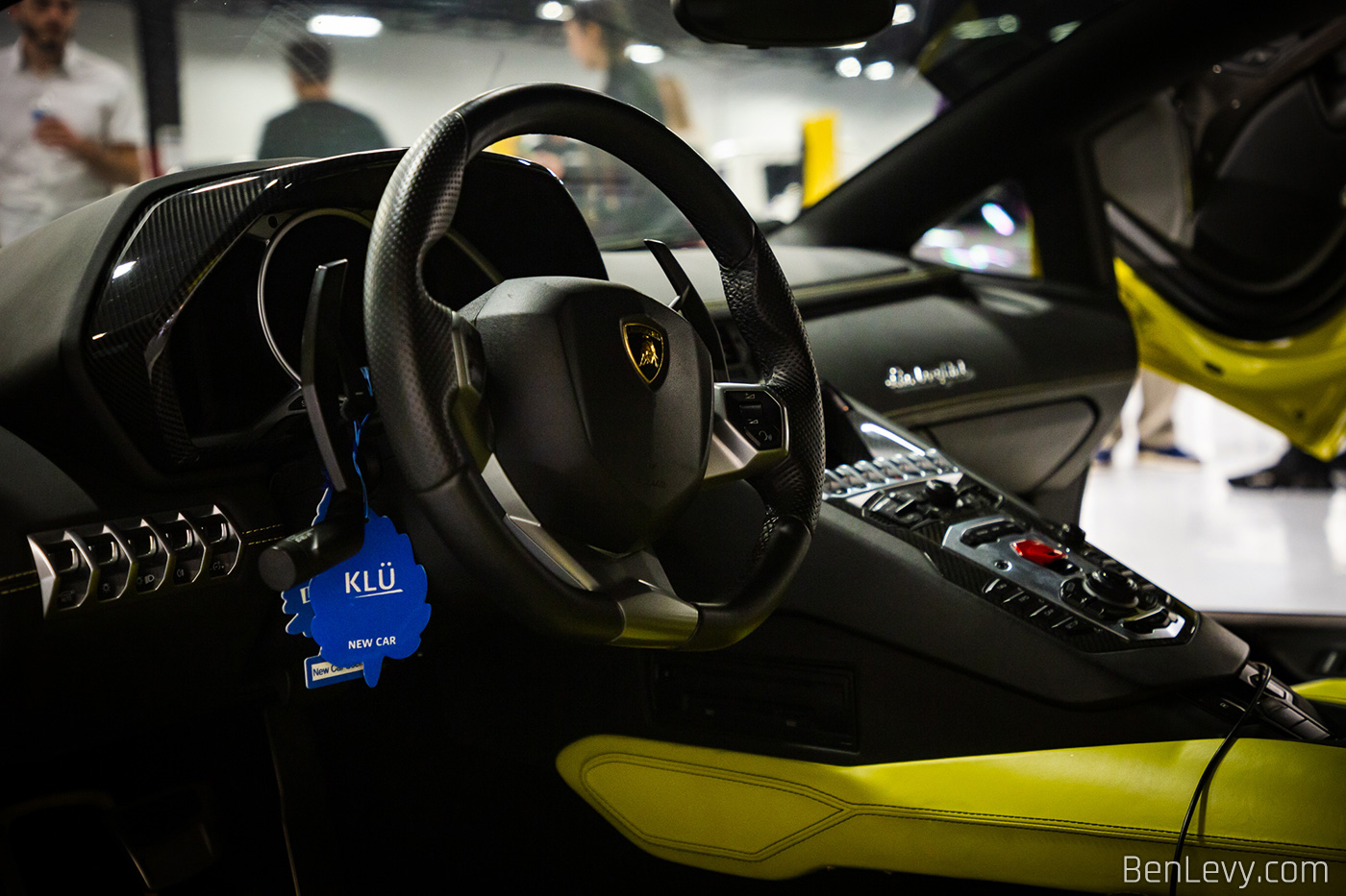 Interior of Lamborghini Aventador