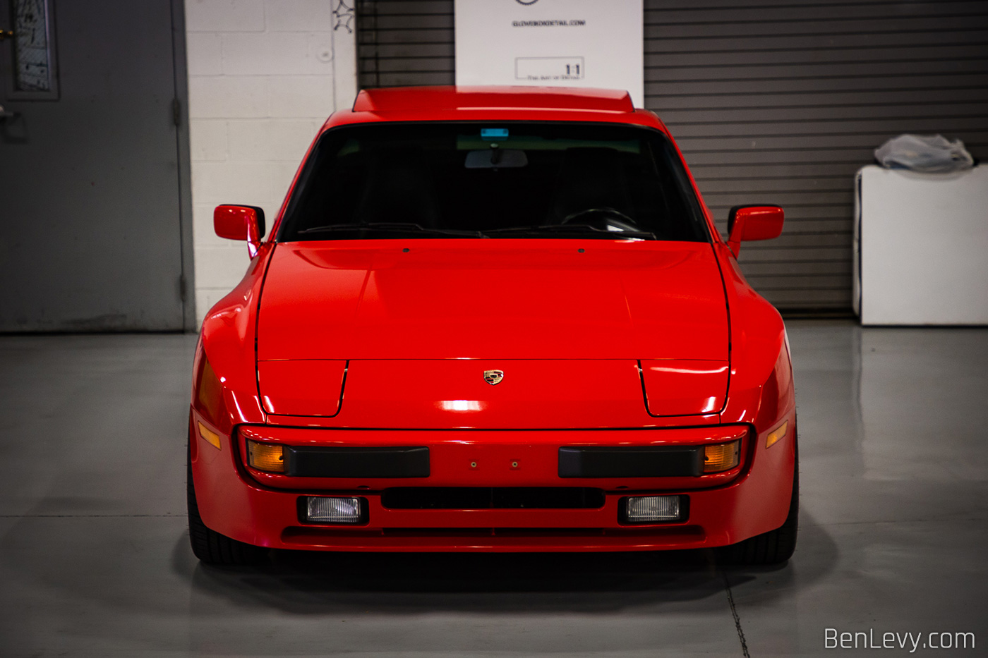 Front of Red Porsche 944