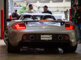 Rear LED Lights of Silver Porsche Carrera GT