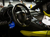 Interior of Lamborghini Aventador