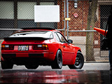 Rear End of Red Porsche 944
