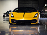 Yellow Lamborghini Gallardo Spyder with Stripe