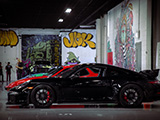 Black Porsche 911 GT3 at Alpha Garage