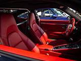 Red Leather Interior in Porsche 911
