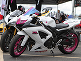 White & Pink Suzuki GSX-R