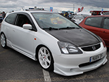 White EP Civic hatchback