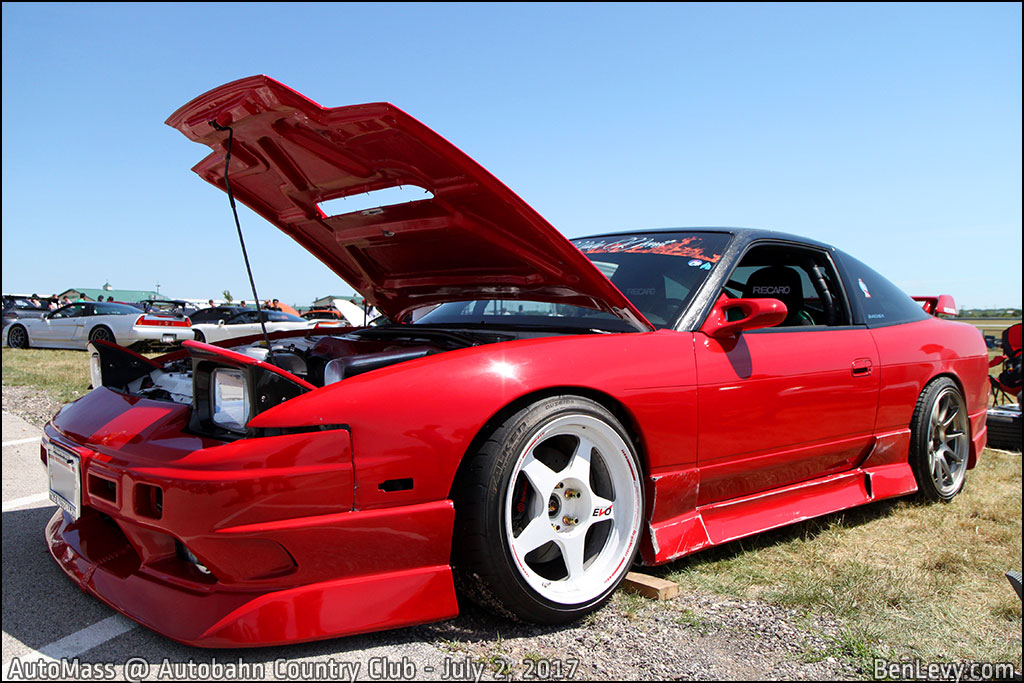 Red S13 Nissan with Risky Devil
