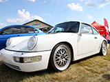White Porsche 964
