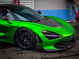 Custom Green Wrap on McLaren 720S