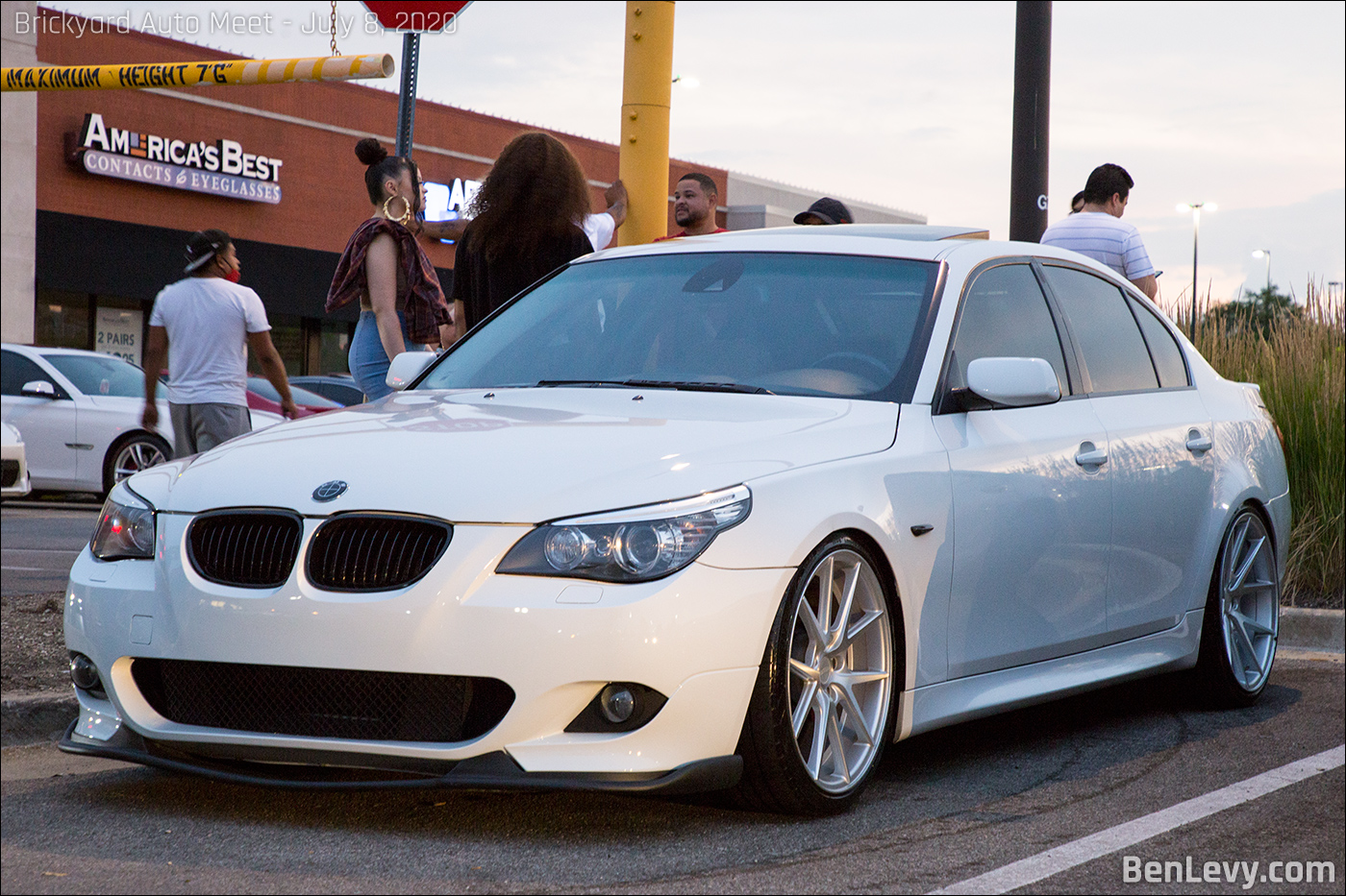 White BMW 5 series