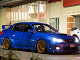 Blue Subaru WRX STI