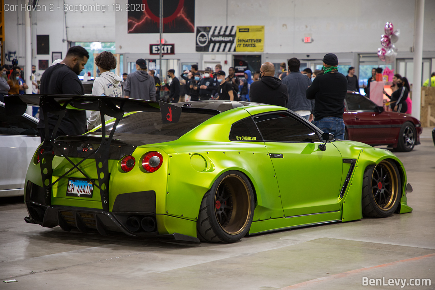 R35 Nissan GT-R with Green Wrap