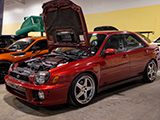 Clean Red Subaru WRX