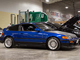Blue Honda CRX Si at Car Show in Waukegan
