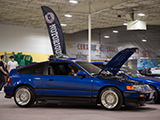 Blue Honda CRX Si at Car Haven 2 Car Show